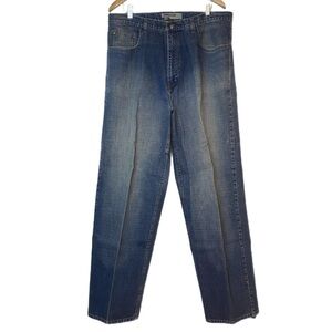 Attitude Jeans Utility Pocket Straight Leg Mid Blue Size 40x34